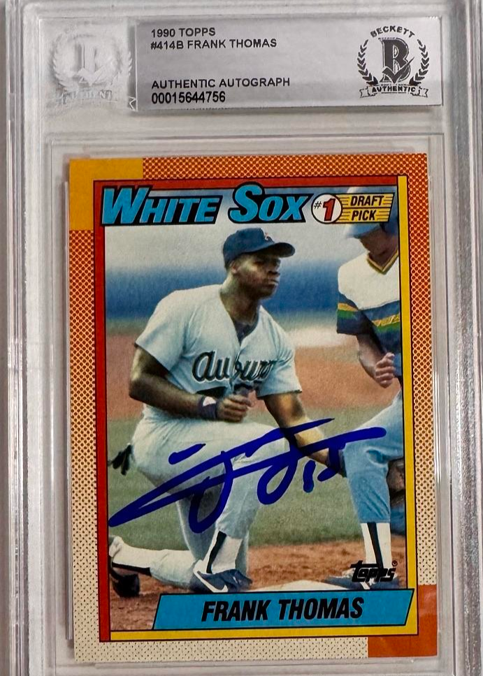 Frank Thomas Signed 1990 Topps Rookie Card - Beckett COA